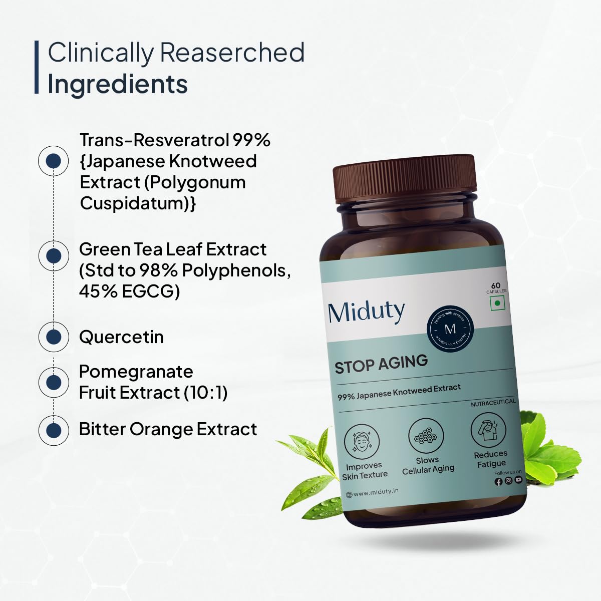 Miduty by Palak Notes Stop Aging Capsules - 60 caps
