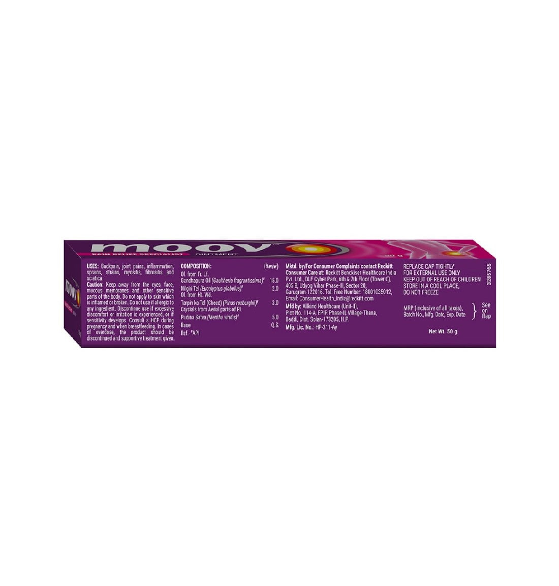 Moov Fast Pain Relief Cream - 50g | Suitable for Back Pain, Muscle Pain, Joint Pain, Knee Pain | 100% Ayurvedic Formula