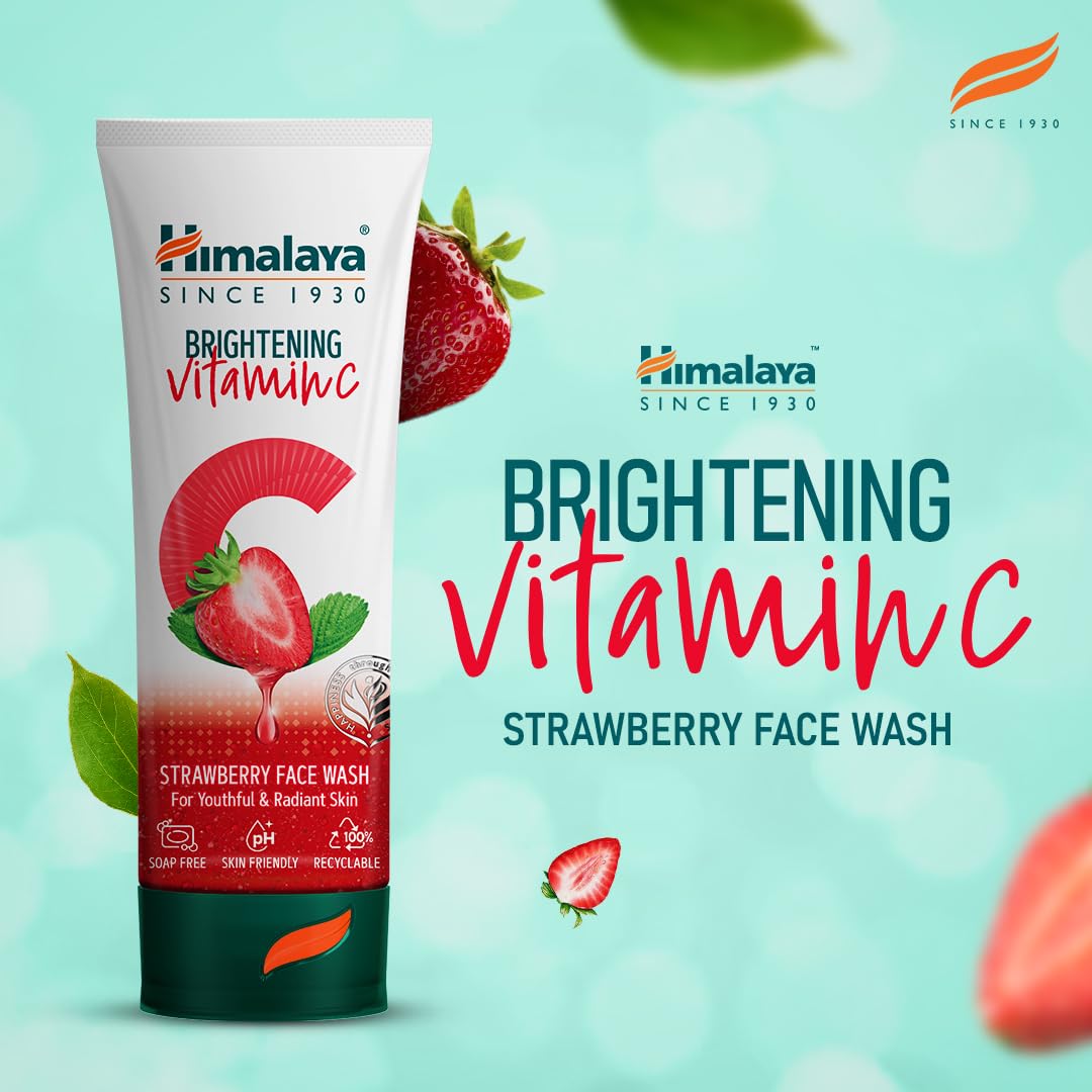 Himalaya Herbals Brightening Vitamin C Strawberry Face Wash - 50 ml