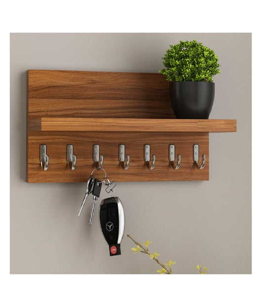 HandiKrafts Designer Peacock Key Chain Holder With 7 Hooks (MultiDesigne)