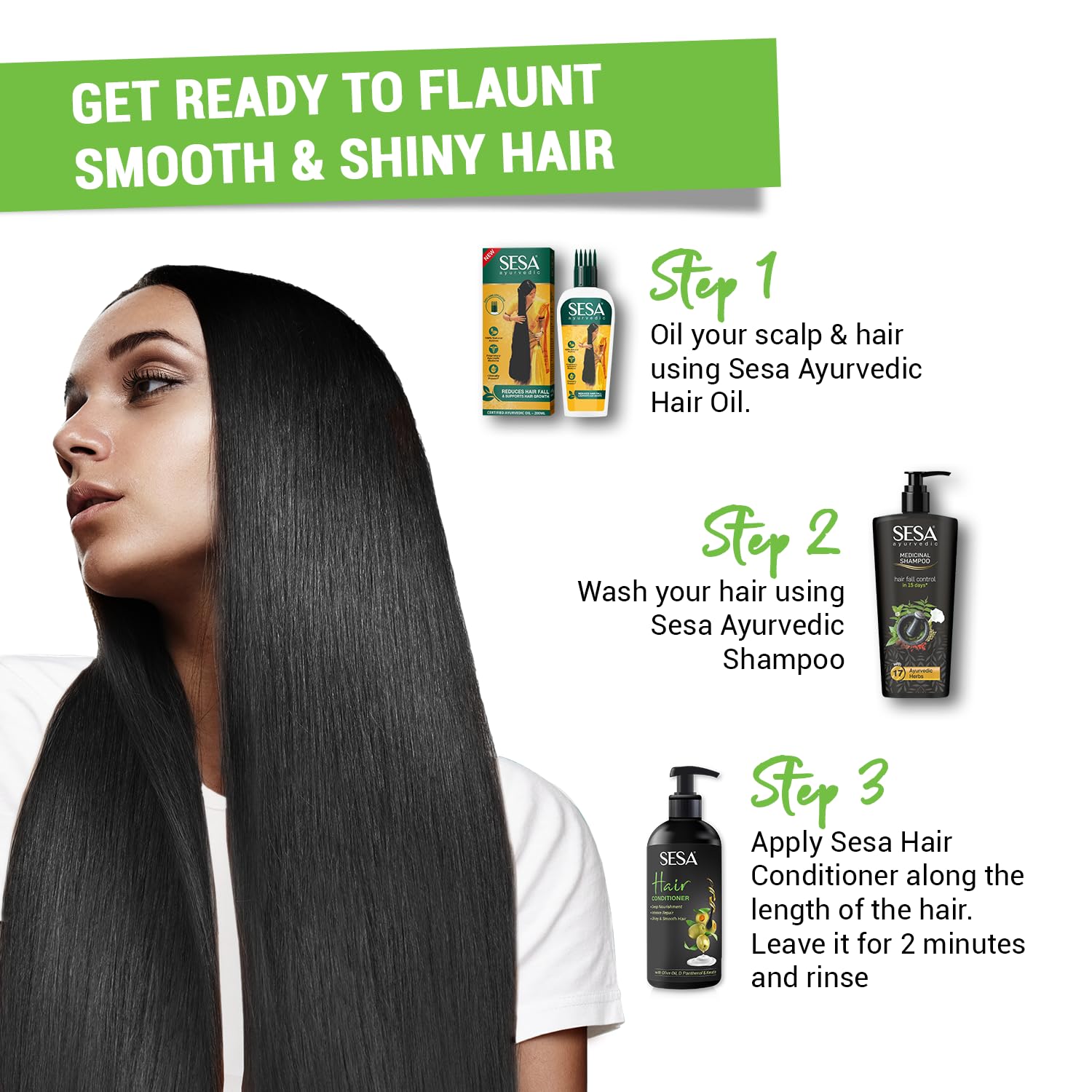 Sesa Ayurvedic Hair Conditioner For Dry Frizzy Hair Deep Nourishment For Soft Shiny Hair - 300 ml