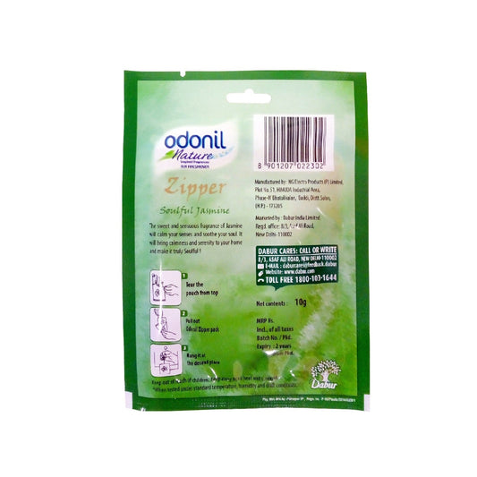 Odonil Nature Zipper Air Freshener - Soulful Jasmine, 10g Pack