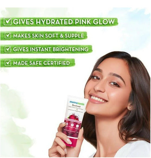 Mamaearth Beetroot Daily Glow Face Cream With Beetroot & Hyaluronic Acid - 80 gm