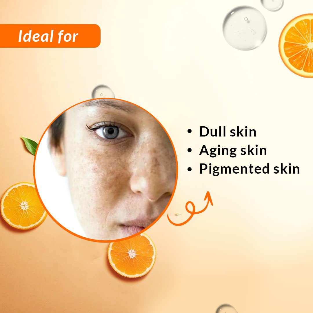 Fixderma 17% Vitamin C Face Serum For Glowing Skin, Anti Ageing Night Face Serum - 15 gm