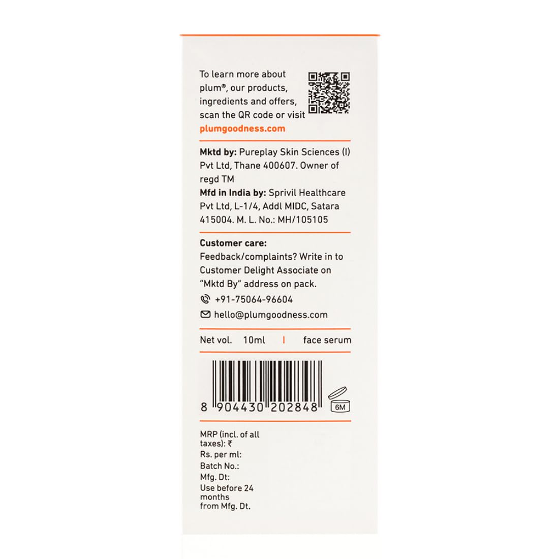 Plum Mandarin & Vitamin C Serum - 10 ml