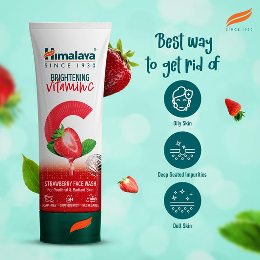 Himalaya Herbals Brightening Vitamin C Strawberry Face Wash - 50 ml