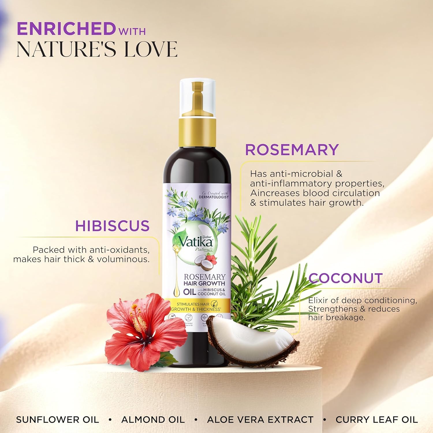 Dabur Vatika Naturals Rosemary Hair Growth Oil - 200 ml