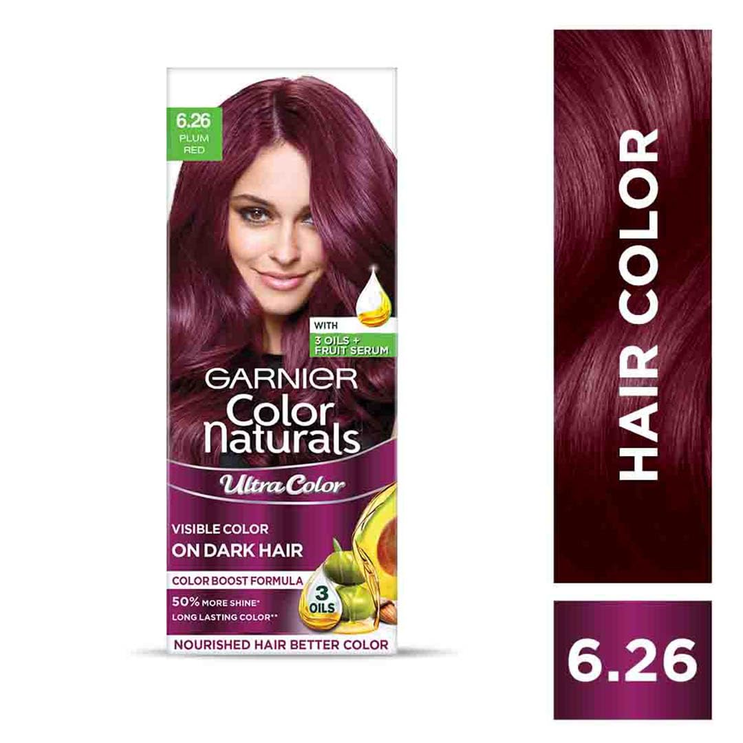 Garnier Color Naturals Hair Color - 6.62 Cranberry Red - 55 ml + 50 gm
