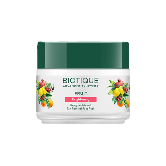 Biotique Fruit Brightening Depigmentation & Tan Removal Face Pack 100g Jar