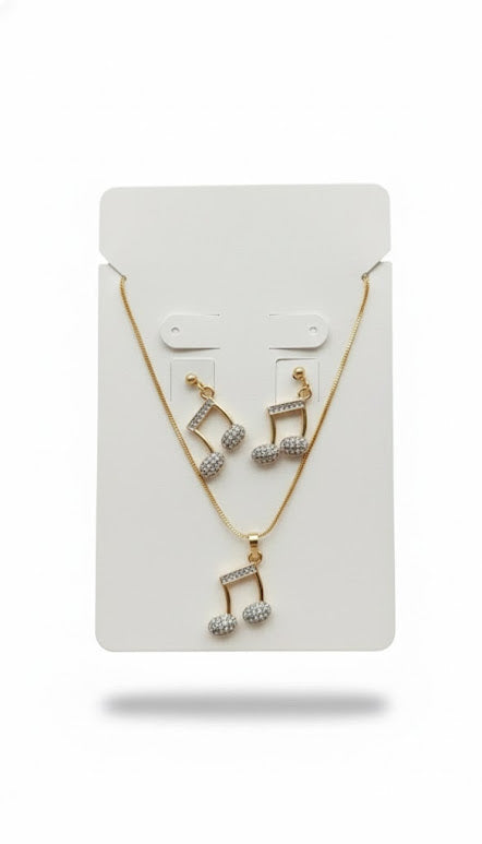 Golden Melody Crystal Cherry Jewelry Set