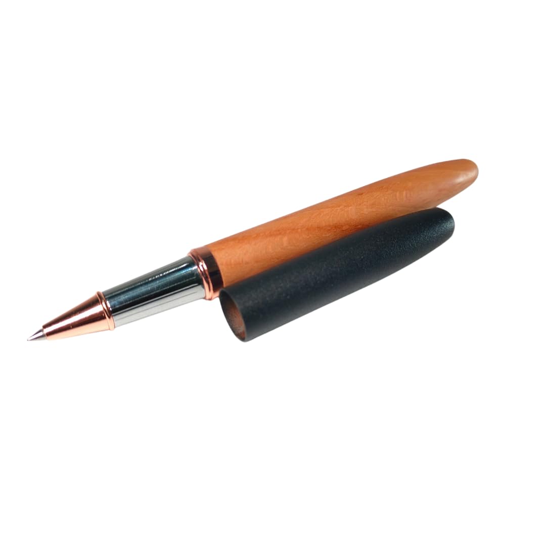 Submarine 1597 Premium Roller Pen Wooden Finish with Matte Black Cap
