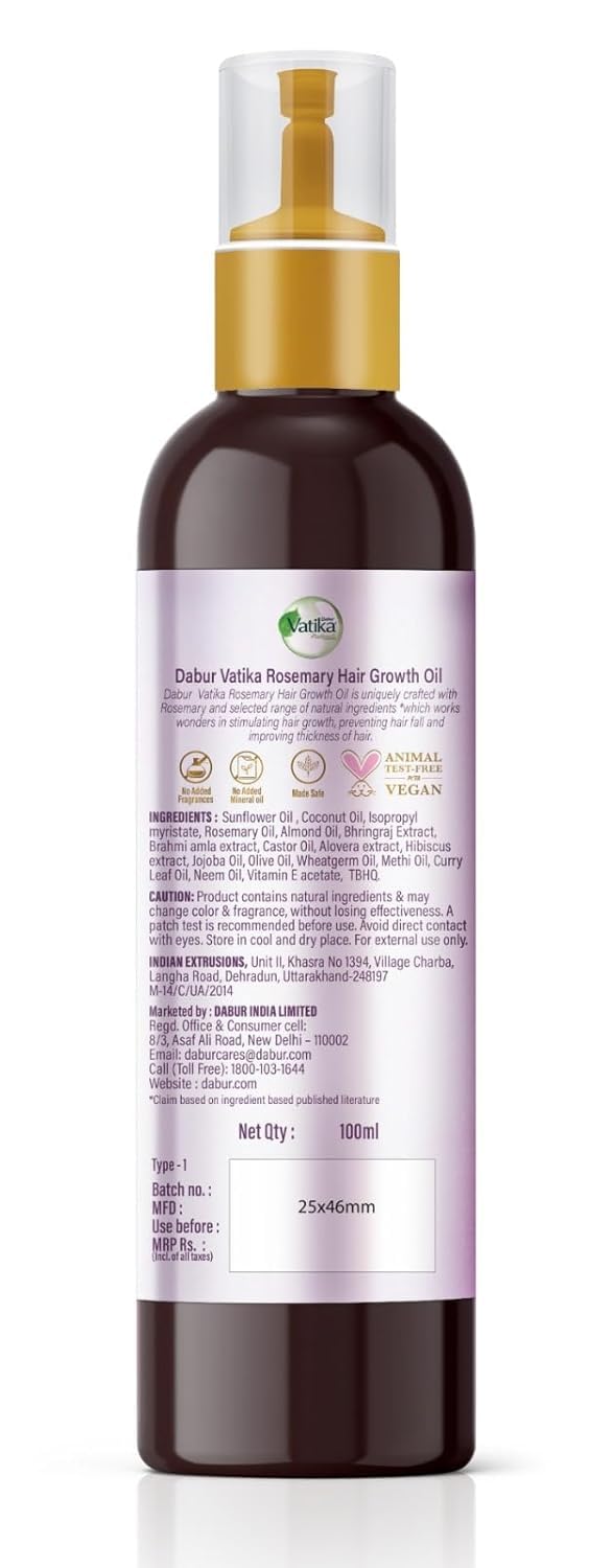 Dabur Vatika Naturals Rosemary Hair Growth Oil - 200 ml