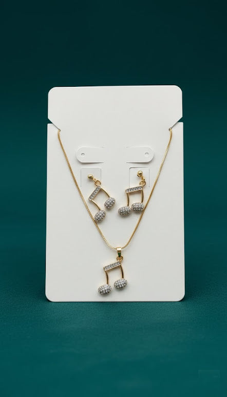Golden Melody Crystal Cherry Jewelry Set
