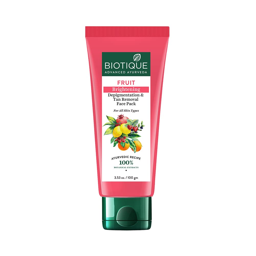 Biotique Advanced Ayurveda Fruit Brightening Depigmentation & Tan Removal Face Pack - 50 gm