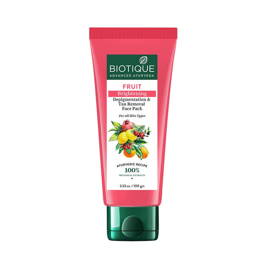 Biotique Advanced Ayurveda Fruit Brightening Depigmentation & Tan Removal Face Pack - 50 gm