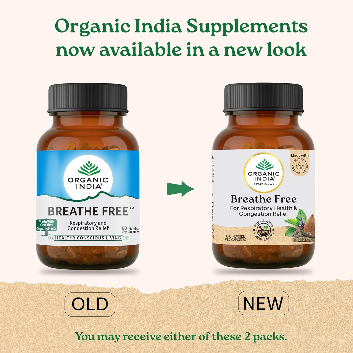 Organic India Breathe Free Veg Capsule | 60 Capsules