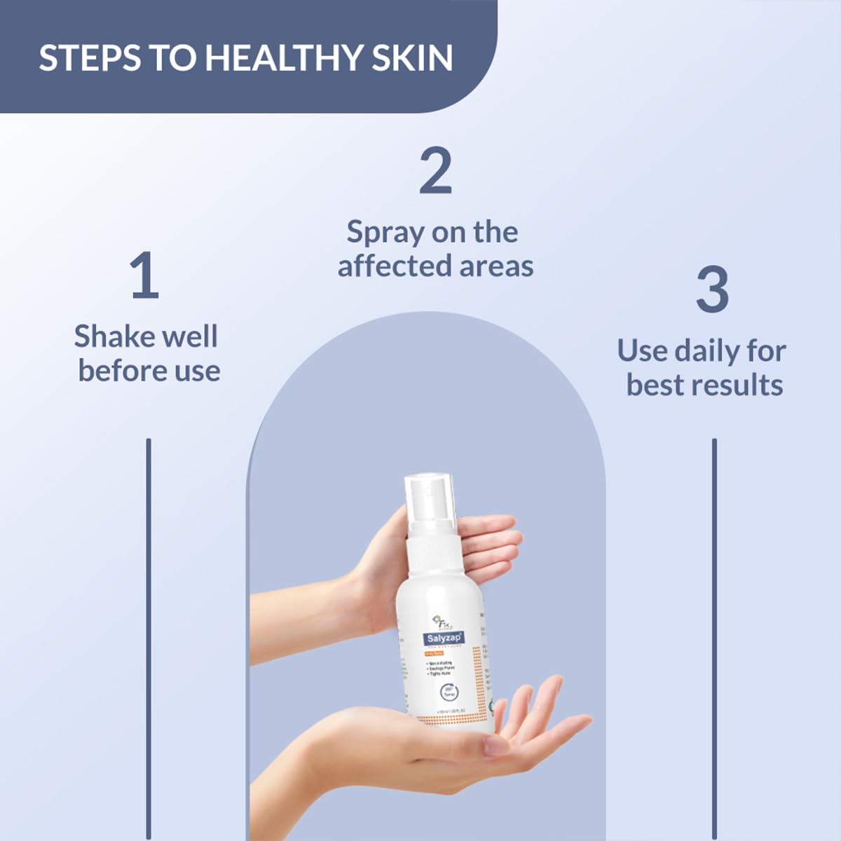 Fixderma 2% Salicylic Acid Salyzap Body Acne Spray - 50 ml