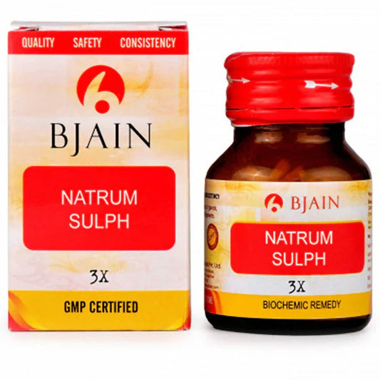 Bjain Homeopathy Natrum Sulphuricum Biochemic Tablet - 3X - 25 gm