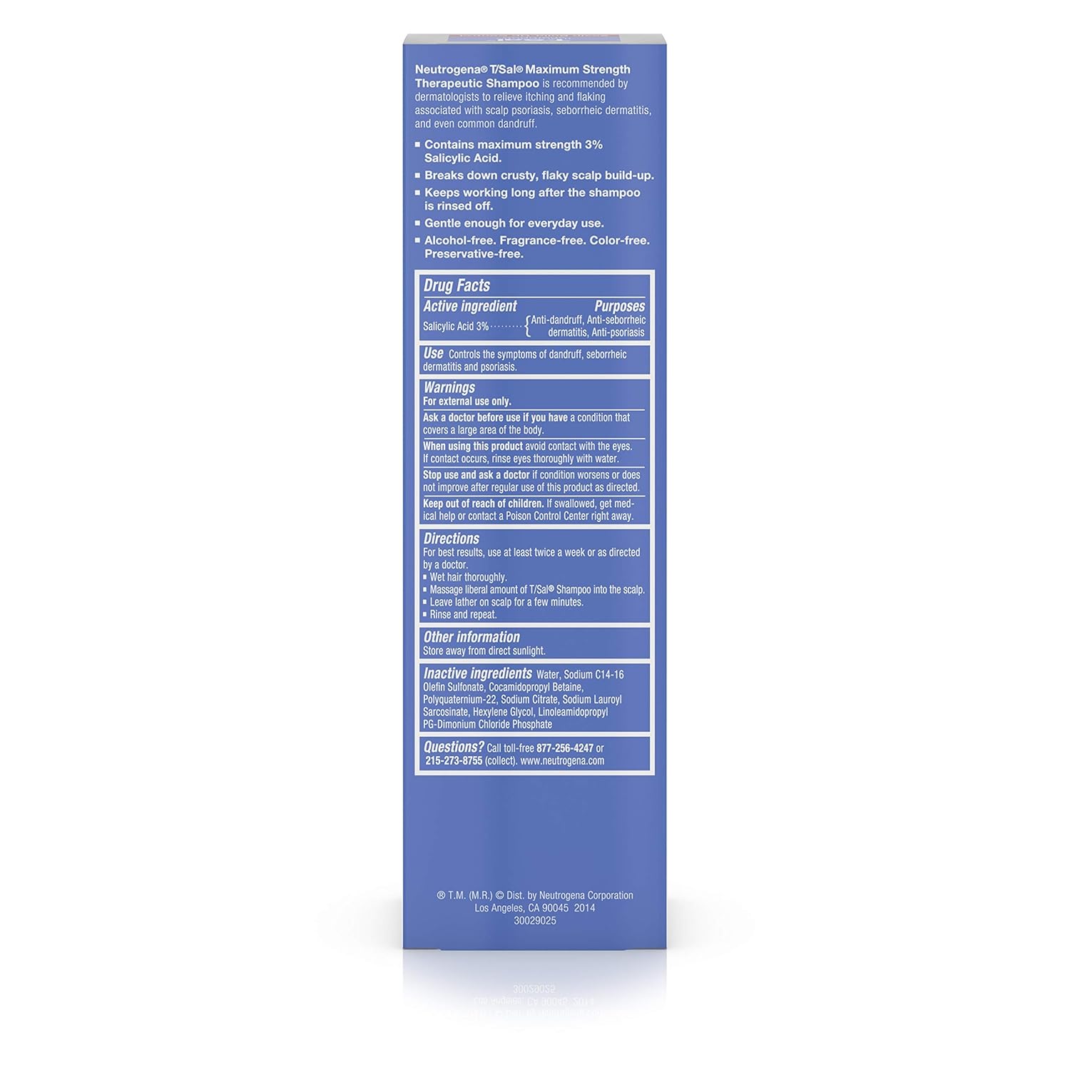 Neutrogena T/Sal Shampoo Scalp Build Up Control - 133 ml