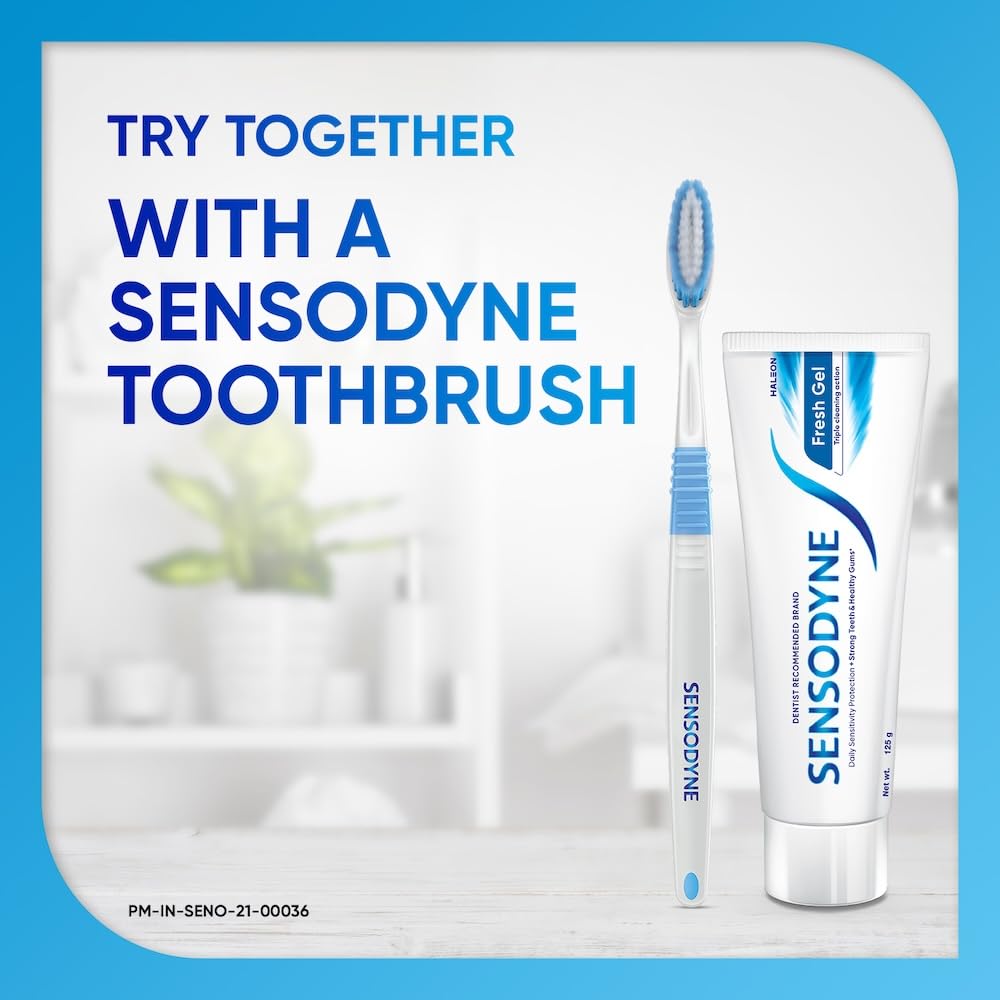 Sensodyne Toothpaste Fresh Gel | Daily Sensitivity Relief Tooth Paste Combo Pack - 250gm