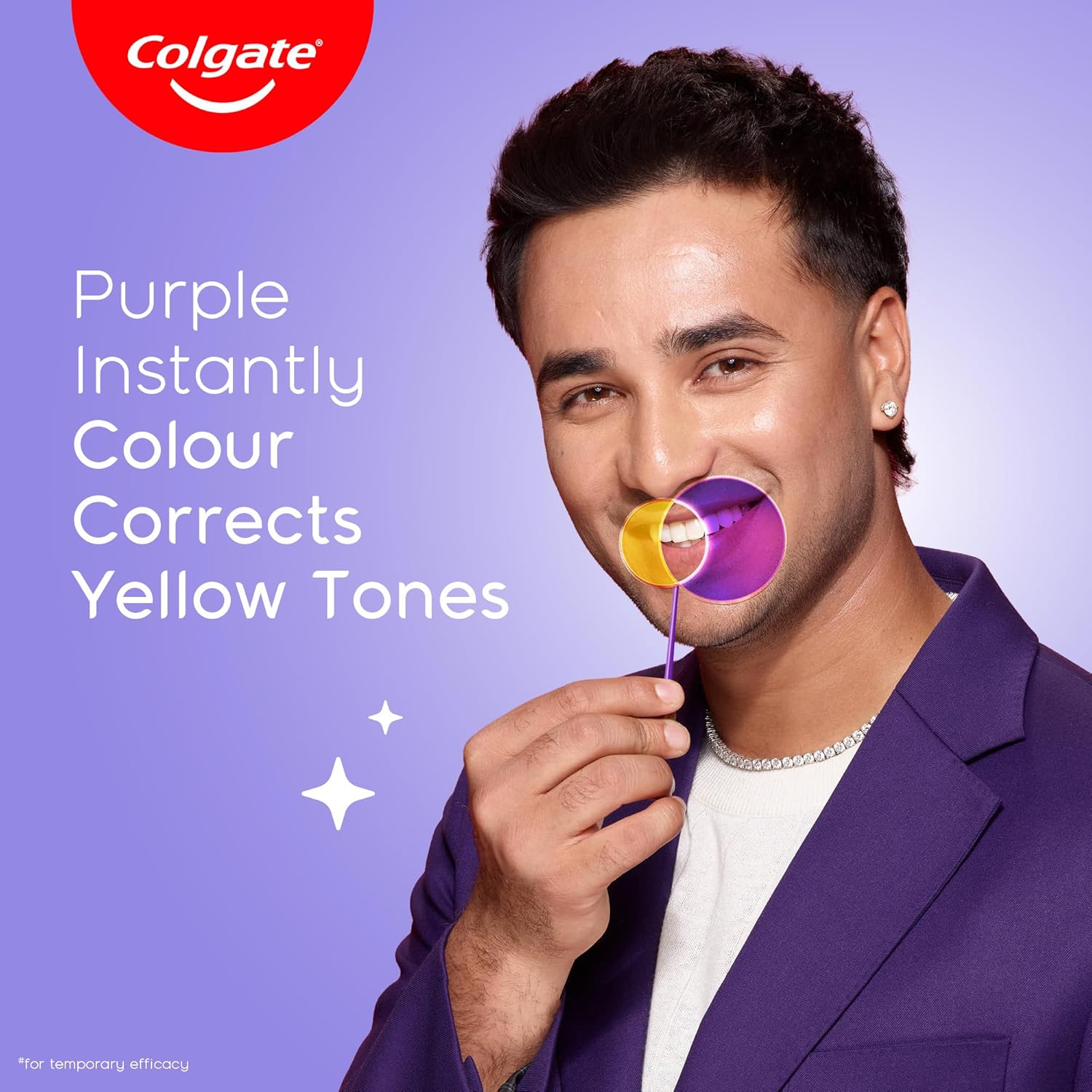 Colgate Visible White Purple Toothpaste for Teeth Whitening, Helps Remove Surface Stains, Whitens Yellow Teeth, Enamel-Safe for Daily Use (Combo Pack, 200g + 40g)