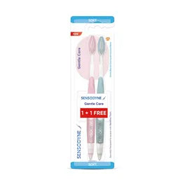 Sensodyne Gentle Care Soft Toothbrush, 2 Count ( Buy 1 Get 1 Free)
