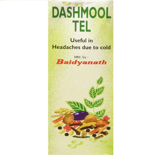 Baidyanath Dashmool Tel – 50 ml For earaches, otorrhea, nose and throat infections, unilateral headaches, sinusitis and migraines