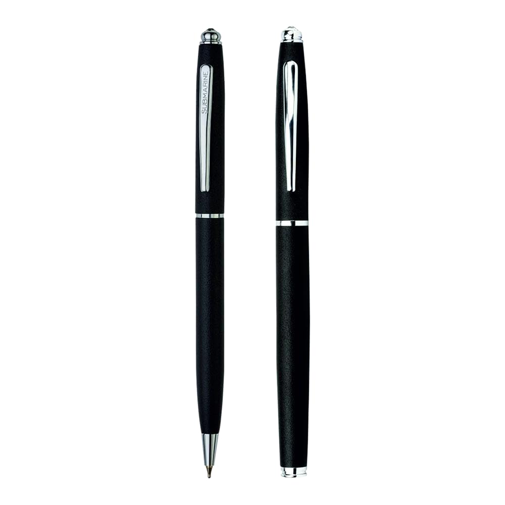 Submarine 1003 Pen Studded With Preciosa Crystal - Ball Pen & Roller Pen Combo