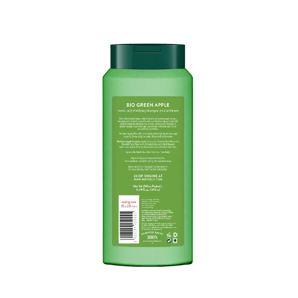 Biotique Green Apple Shine & Gloss Shampoo & Conditioner| All Skin Types | 340ml