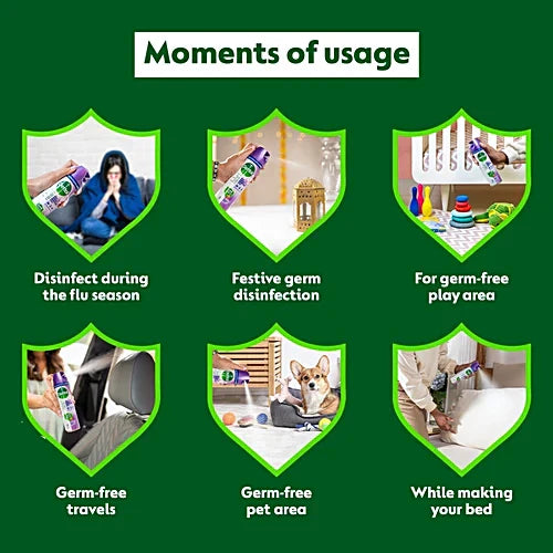Dettol Multi-Surface Disinfectant Spray - Orchard Bloom, 24 Hours Antibacterial Protection, 225 ml