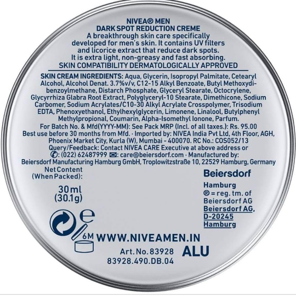 Nivea Men Dark Spot Reduction Crème - 30 ml