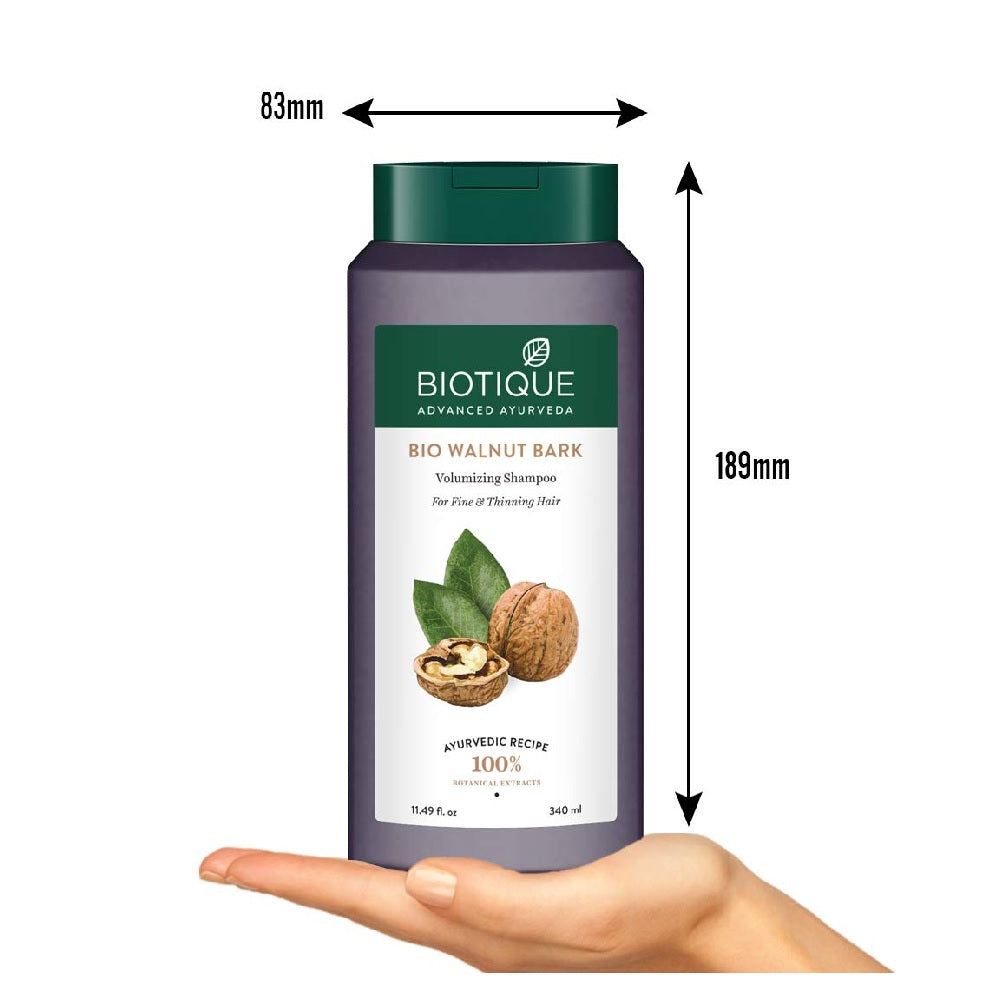 Biotique Bio Walnut Volume and Bounce Shampoo and Conditioner | For Fine and Thinning Hair|  180ml