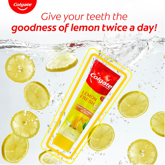 Colgate Lemon Fresh Gel Toothpaste | Tooth Paste Fights Yellowness of Teeth 120gm