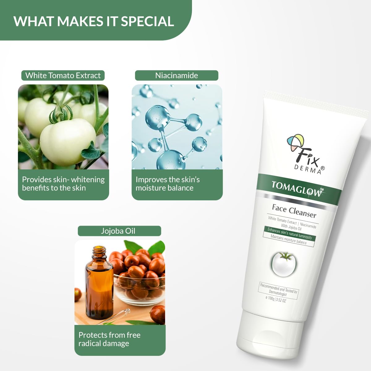 Fixderma Tomaglow Face Cleanser - 100 gm