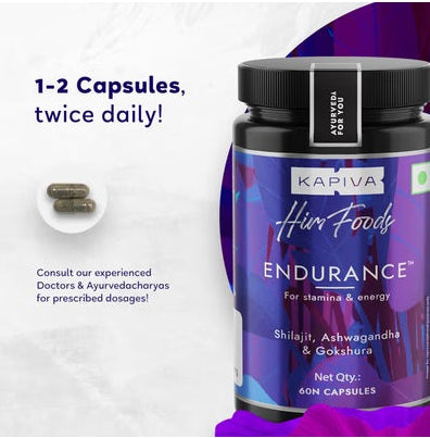Kapiva Ayurveda Himfoods Endurance Capsules - 60 Caps