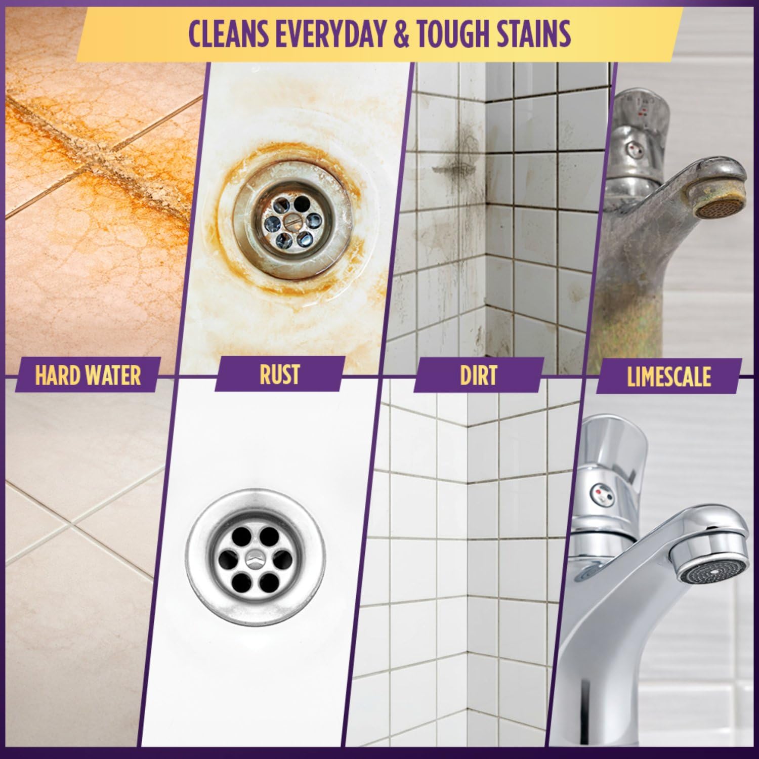Harpic Bathroom Cleaner Ultra | Citrus Splash | 500 ml | 10X Tough Stain Remover