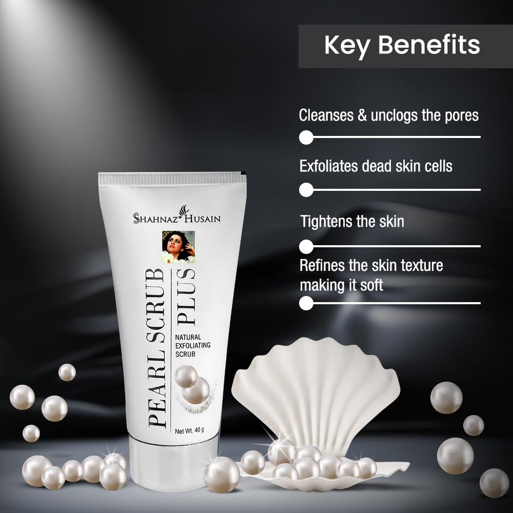 Shahnaz Husain Pearl Scrub Plus (Natural Exfoliating Scrub) - 40 gm