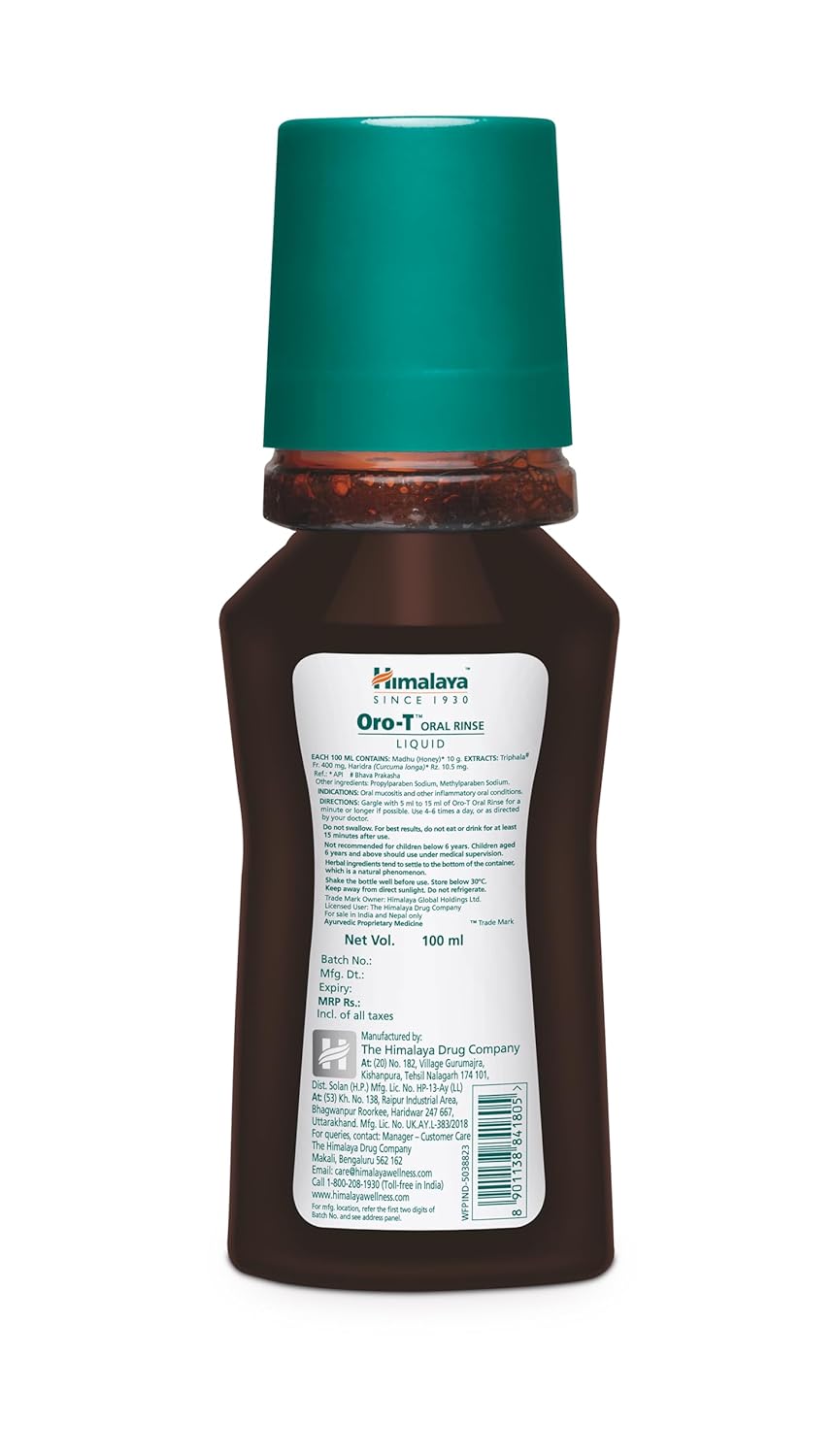 Himalaya Oro-T Oral Rinse Liquid - 100 ml.