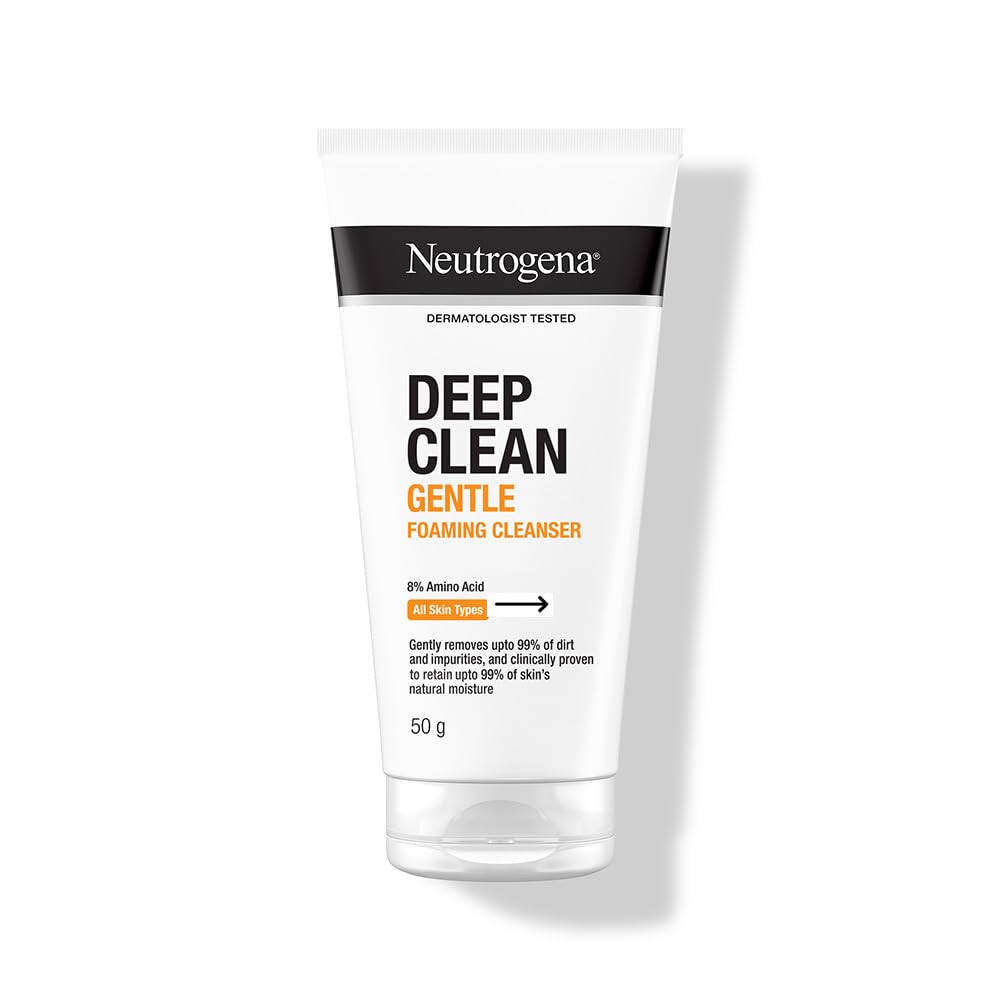 Neutrogena Deep Clean Gentle Foaming Cleanser - Moisturizing Face Wash 50gm