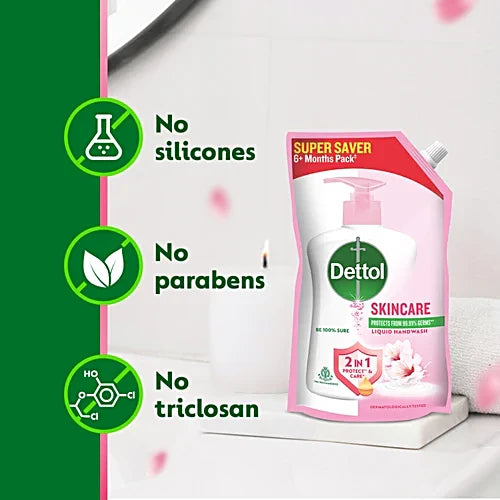Dettol Skincare Liquid Handwash, 675 ml Refill Pack