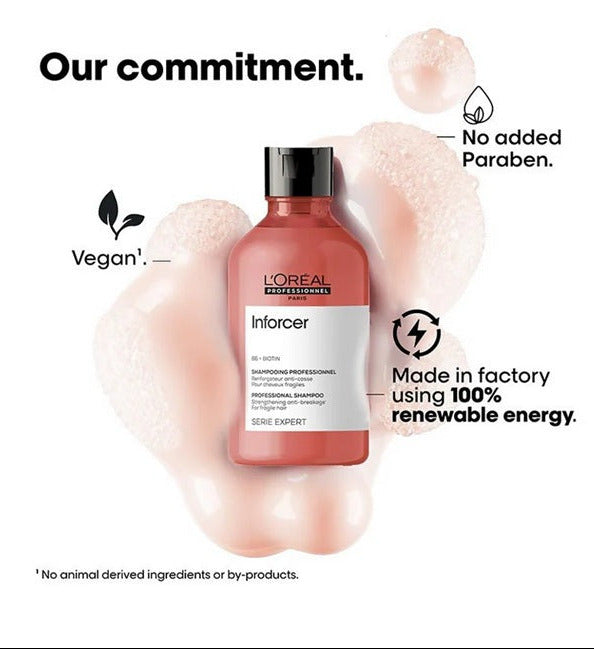 LOreal Professionnel Inforcer Shampoo For Reduced Hair Breakage With Biotin & Vitamin B6 300 ml