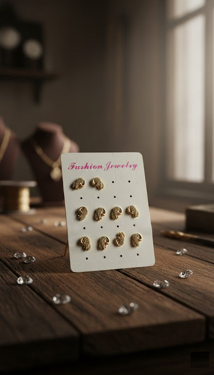 Trendy Ethnic Gold Stud Combo Pack