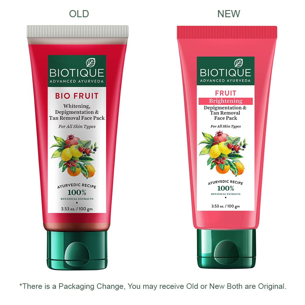 Biotique Advanced Ayurveda Fruit Brightening Depigmentation & Tan Removal Face Pack - 50 gm