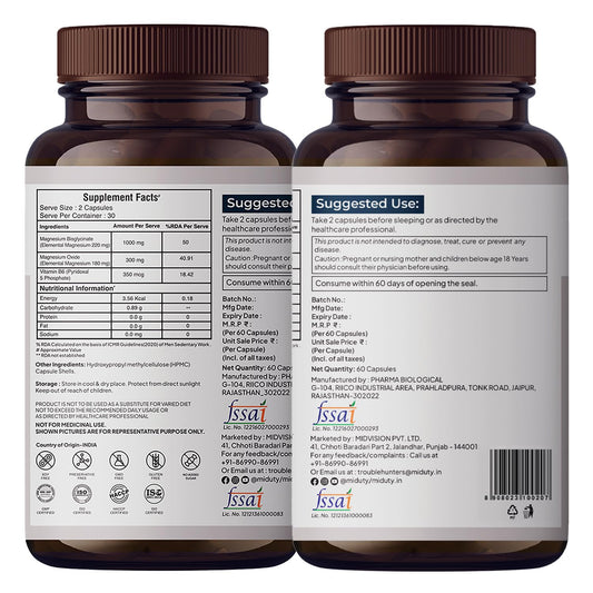 Miduty by Palak Notes Magnesium Relax Capsules - 60 caps