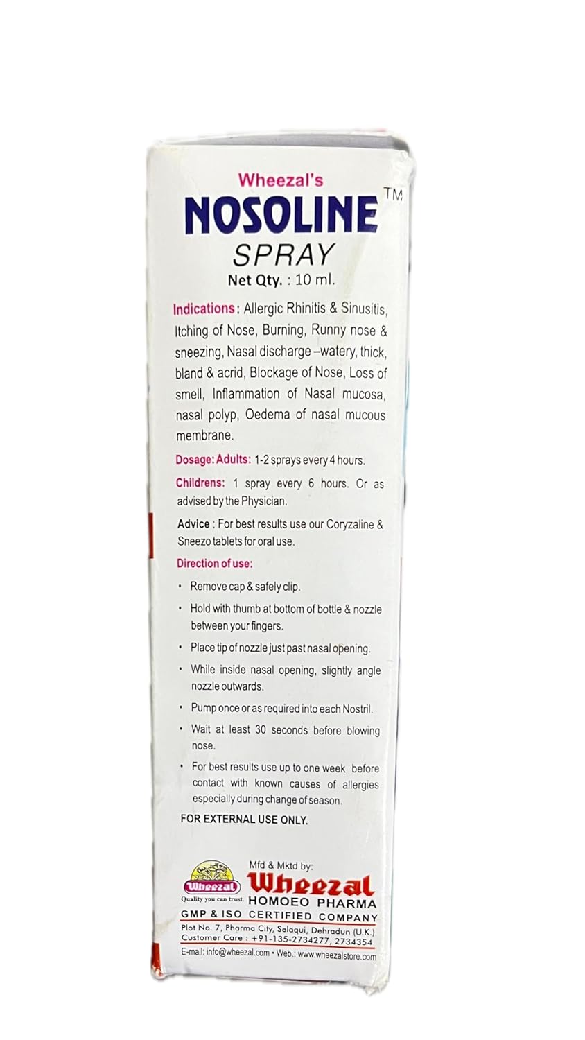 Wheezal Nosoline Nasal Spray - 10 ml