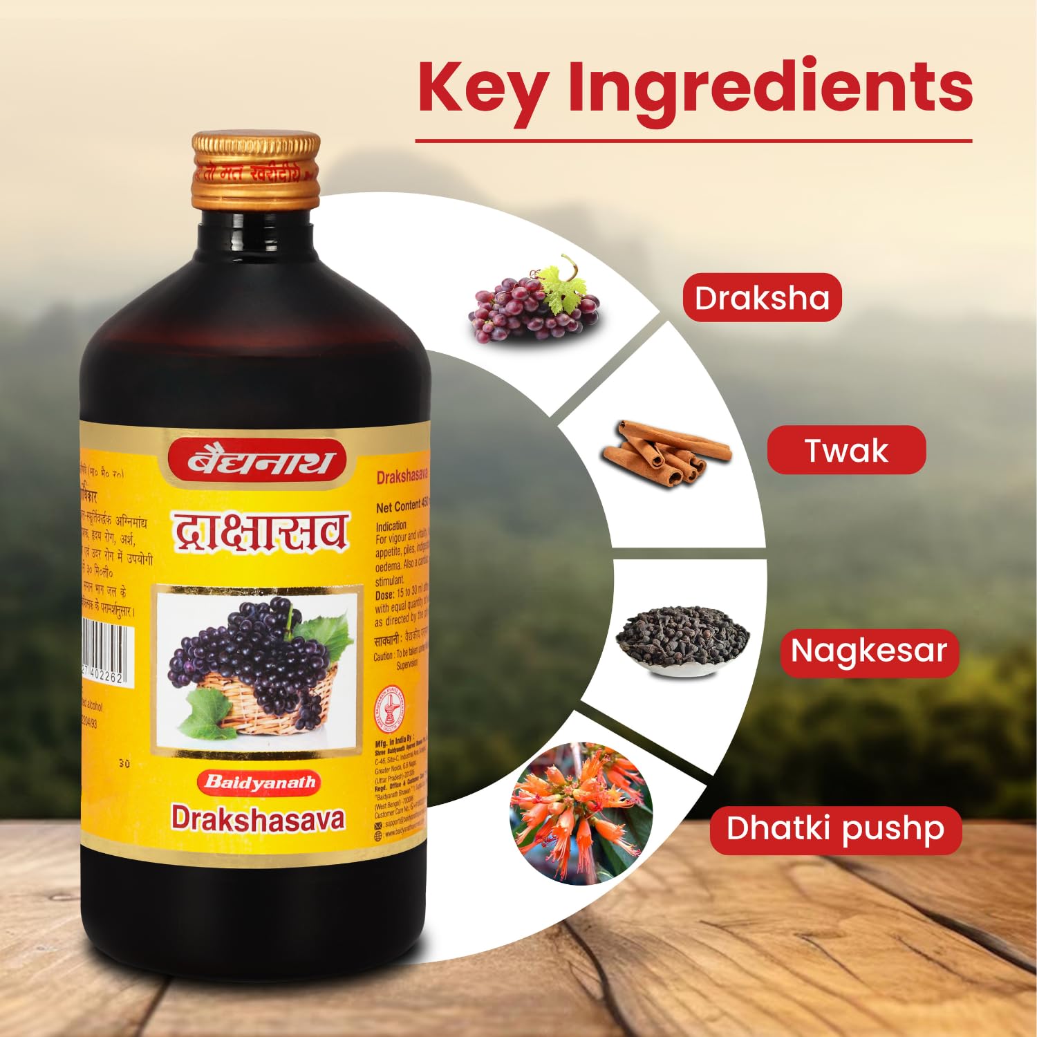 Baidyanath Ayurved Drakshasava 450ml