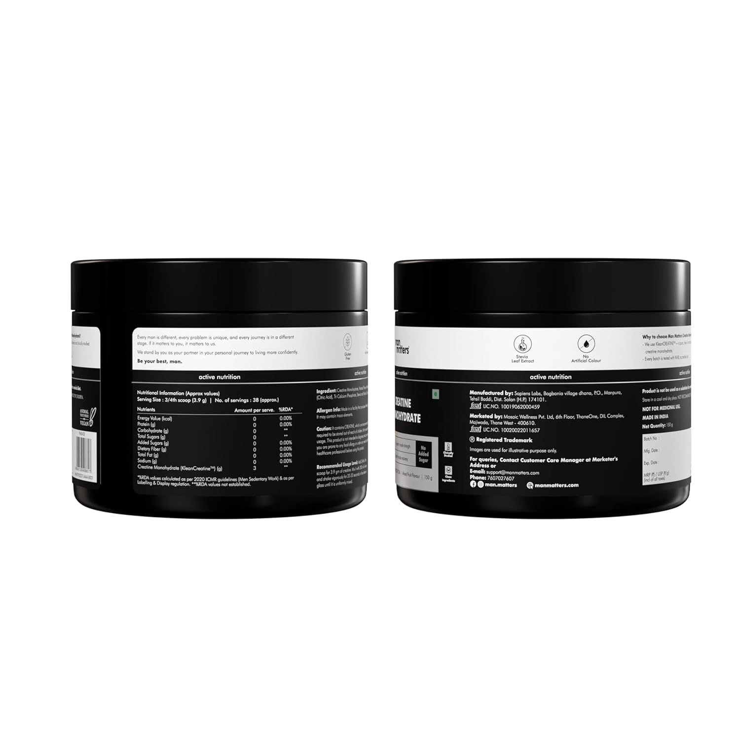 Man Matters Creatine Monohydrate Powder - 100 gm