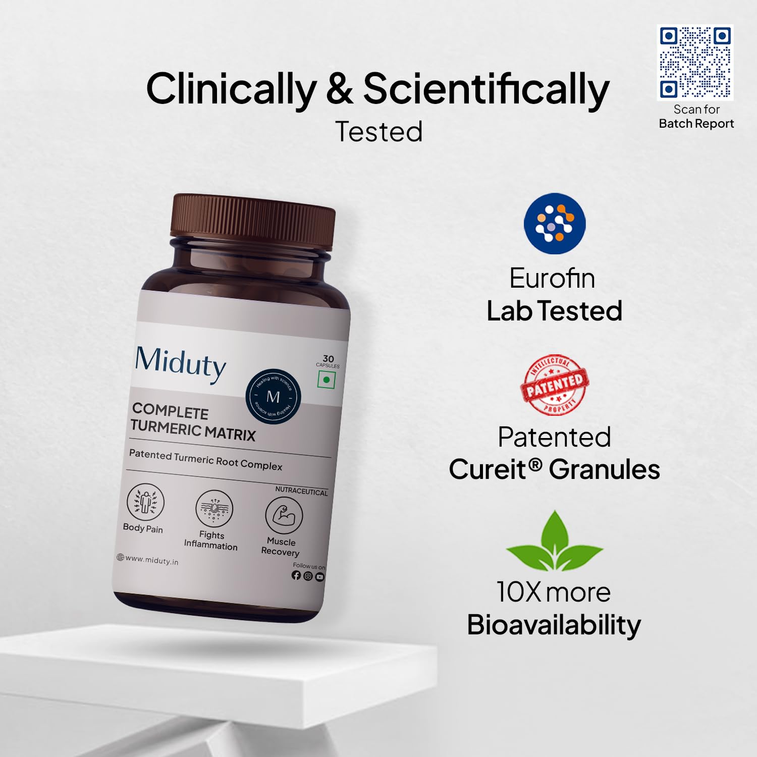 Miduty by Palak Notes Complete Turmeric Matrix Capsules - 30 caps