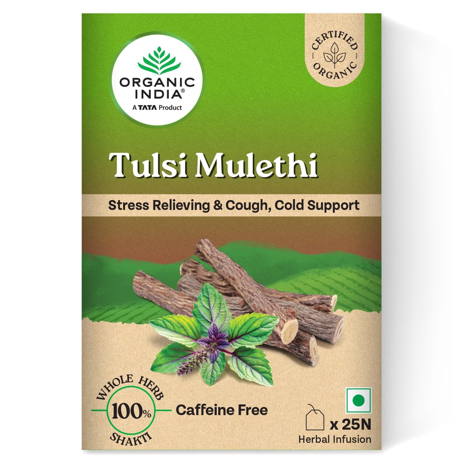 A TATA Product - Organic India Tulsi Mulethi - 25 Tea Bags