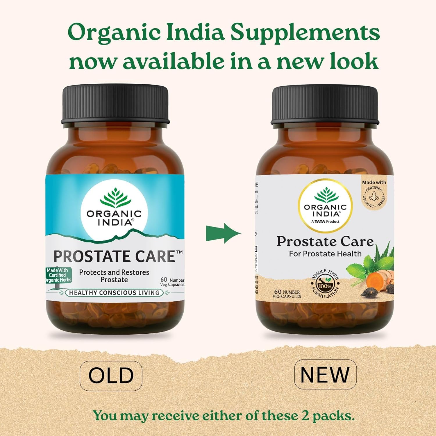 A TATA Product - Organic India Prostate Care - 60 Veg Capsules